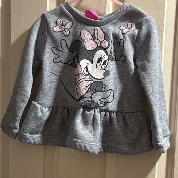 Disney Other - Disney Gray Sweatshirt with Minnie Mouse Design
